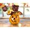 This is a hand carved gourd character for your fall table decorating. I have carved a happy face into the shell and made a autumn hat.